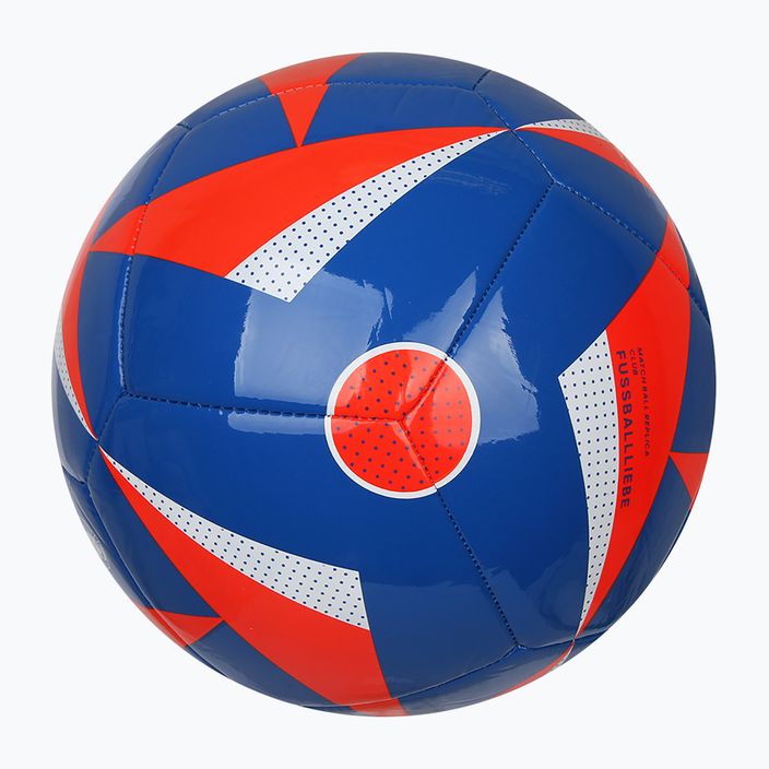 М'яч футбольний adidas Fussballiebe Club glow blue/solar red/white розмір 5 3