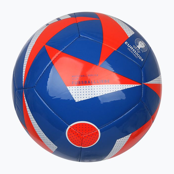 М'яч футбольний adidas Fussballiebe Club glow blue/solar red/white розмір 5 4