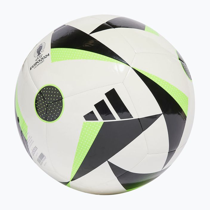 М'яч футбольний adidas Fussballiebe Club white/black/solar green розмір 4 2