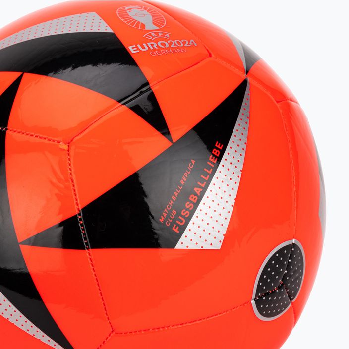Футбольний м'яч adidas Fussballiebe Club Euro 2024 сонячний червоний/чорний/сріблястий металік, розмір 4 3