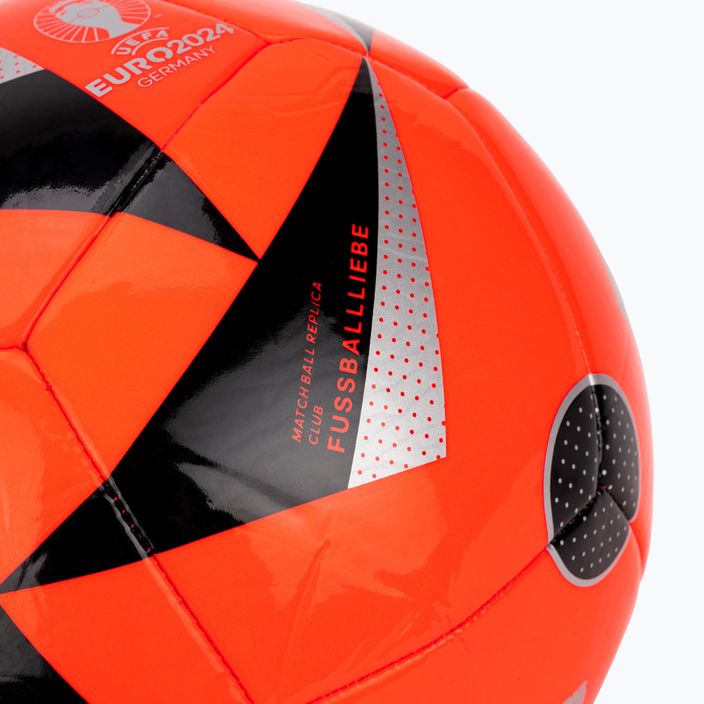 Футбольний м'яч adidas Fussballiebe Trainig Euro 2024 сонячний червоний/чорний/сріблястий металік, розмір 5 3