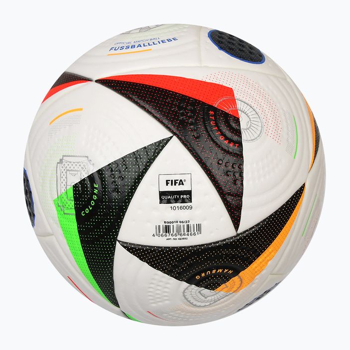 М'яч Adidas Fussballiebe Pro white/black/glow blue розмір 5 4