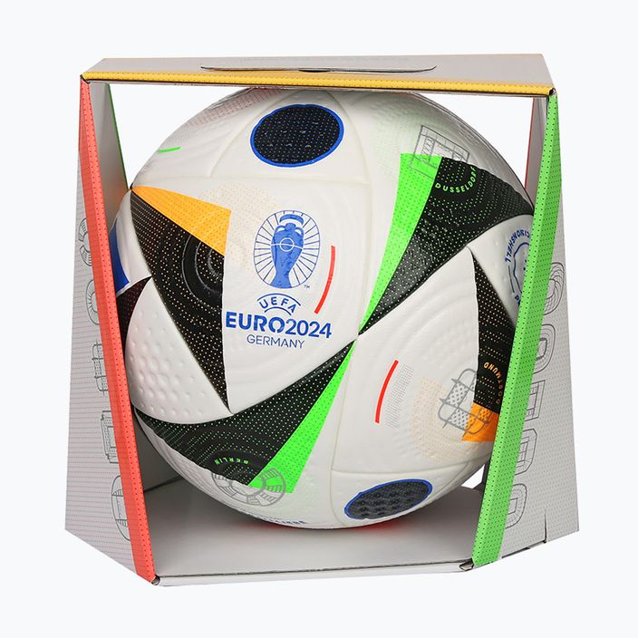 М'яч Adidas Fussballiebe Pro white/black/glow blue розмір 5 6