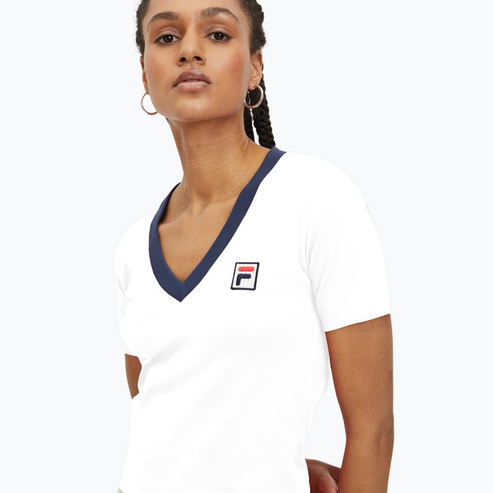 Жіноча футболка FILA Ludhiana яскраво-біла 4