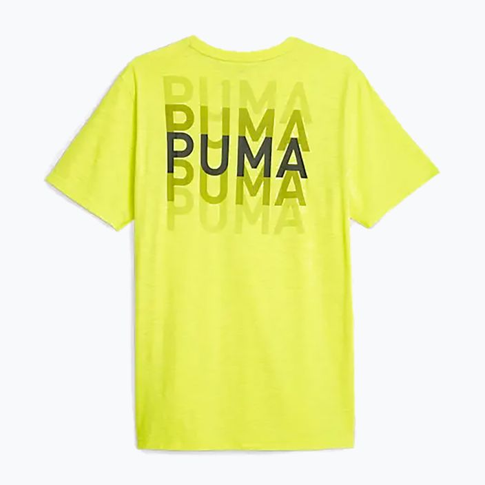 Футболка тренувальна чоловіча PUMA Graphic Tee Puma Fit yellow burst 2