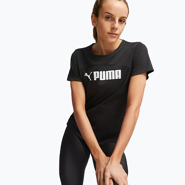 Футболка тренувальна жіноча PUMA Fit Logo Ultrabreathe puma black/puma white 3