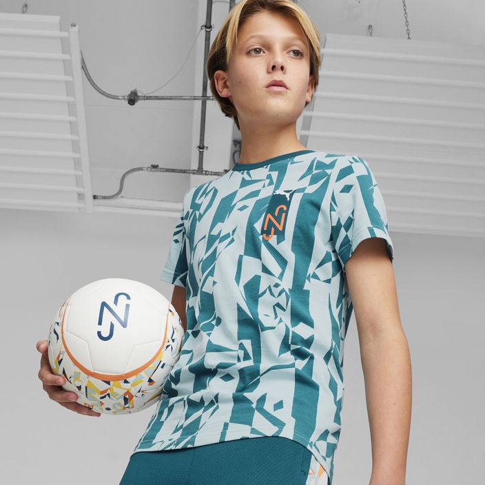 Дитяча футбольна футболка PUMA Neymar Jr Creativity Logo Tee ocean tropic / бірюзовий прибій 3
