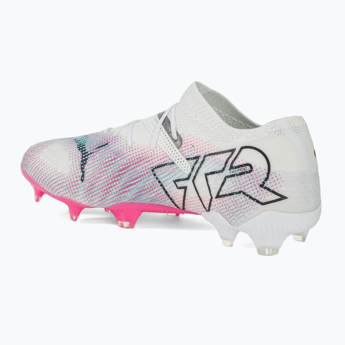 Футбольні бутси PUMA Future 7 Ultimate Low FG/AG білі/чорні/отруйно-рожеві/яскрава аква/сріблястий туман 3