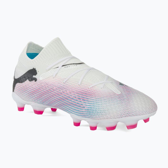 PUMA Future 7 Pro FG/AG футбольні бутси пума білі / пума чорні / отруйно-рожеві