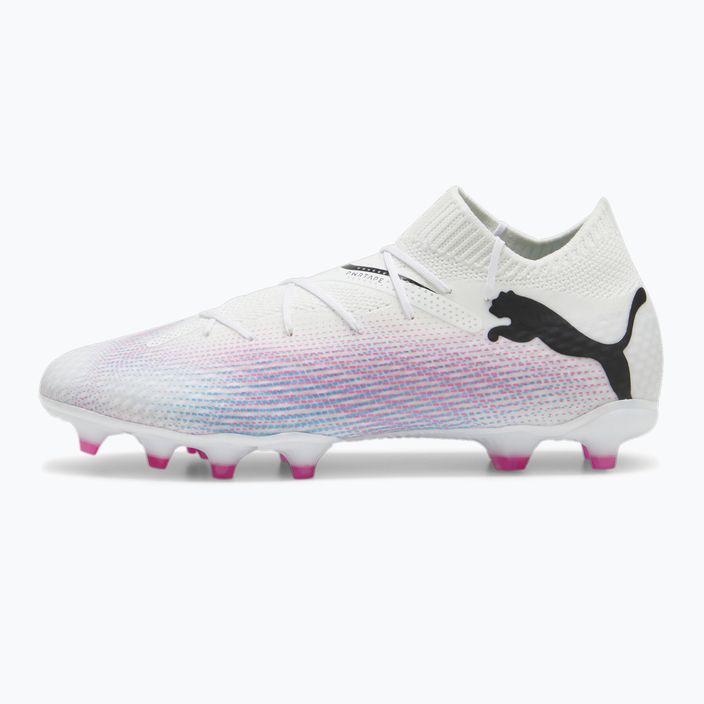 PUMA Future 7 Pro FG/AG футбольні бутси пума білі / пума чорні / отруйно-рожеві 8