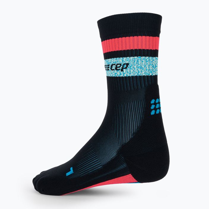 Шкарпетки компресійні бігові чоловічі CEP Miami Vibes 80's black/blue/pink 4
