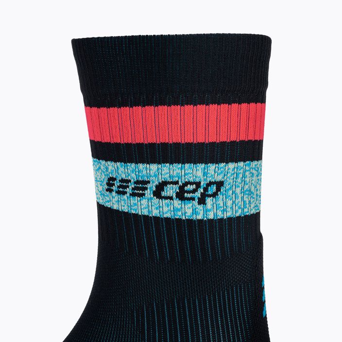 Шкарпетки компресійні бігові чоловічі CEP Miami Vibes 80's black/blue/pink 5