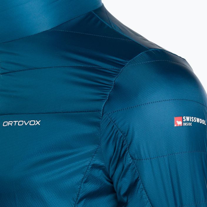 Гібридна куртка чоловіча ORTOVOX Swisswool Piz Boval блакитна двостороння 6114100041 7
