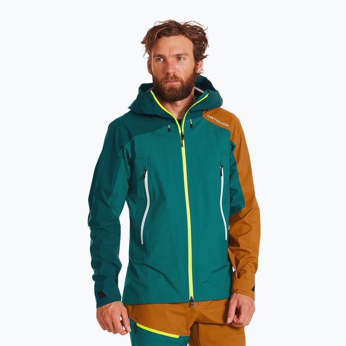 Куртка дощовик чоловіча ORTOVOX Westalpen 3L Light зелена 7025200026