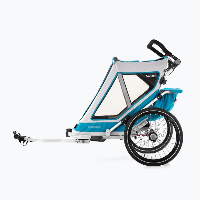 Причіп велосипедний двомісний Qeridoo Speedkid2 блакитний Q-SK2-21-P 9
