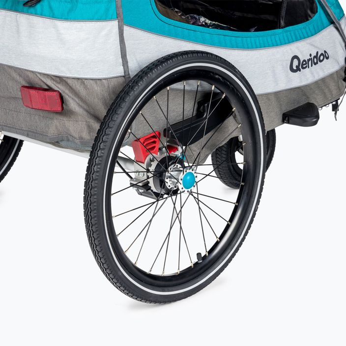 Причіп велосипедний двомісний Qeridoo Sportrex2 блакитний Q-SR2-21-P 5