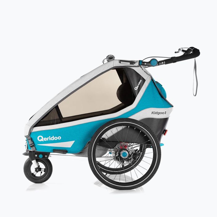 Причіп велосипедний одномісний Qeridoo Kidgoo 1 Sport блакитний Q8S-20-P 2