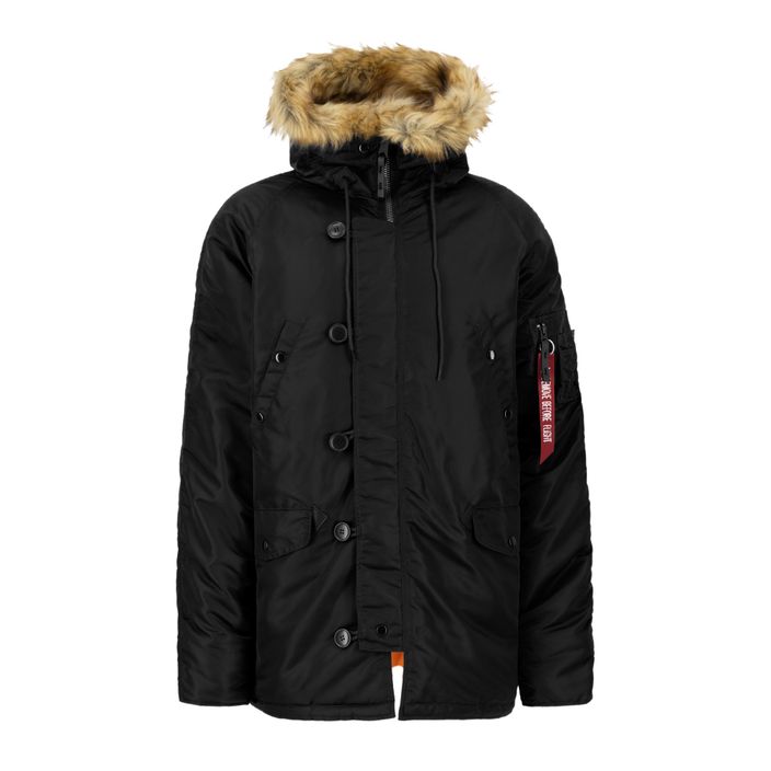 Чоловіча куртка Alpha Industries N-3B VF чорна 2