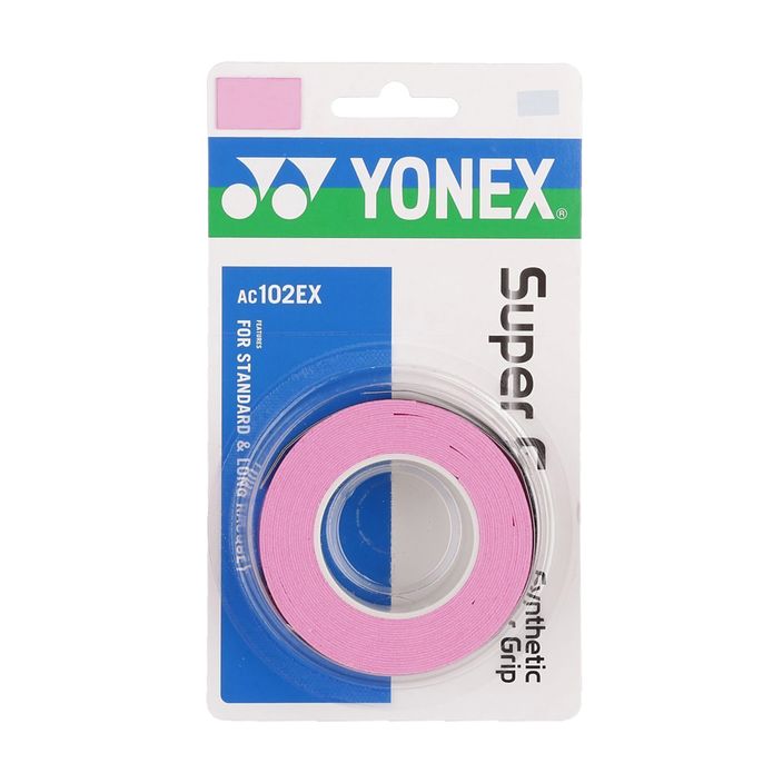 Обгорткі для ракеток бадмінтонних YONEX AC 102 EX 3 szt. french pink 2
