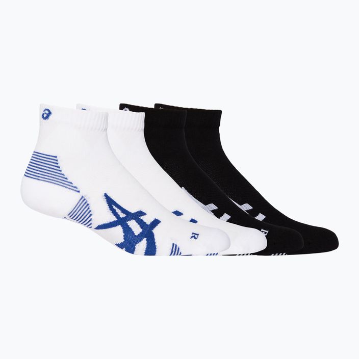 Шкарпетки для бігу ASICS Cushion Run Quarter 2 пари чорні/блискучі білі
