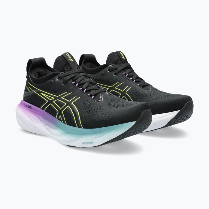 Жіночі бігові кросівки ASICS Gel-Nimbus 25 чорні/світло-жовті 11