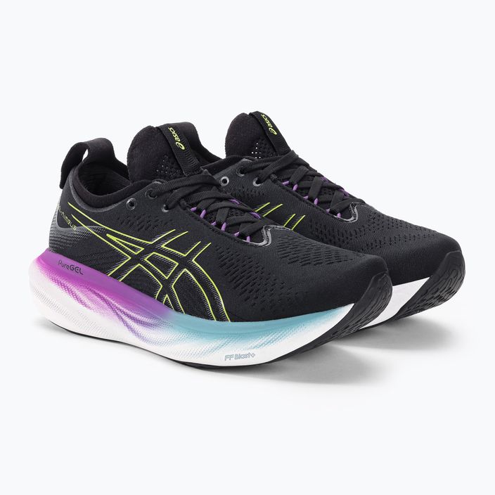 Жіночі бігові кросівки ASICS Gel-Nimbus 25 чорні/світло-жовті 4