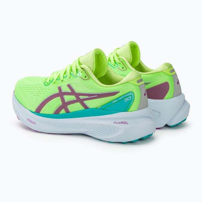 Жіночі бігові кросівки ASICS Gel-Kayano 30 Lite-Show підсвічуються зеленим 3
