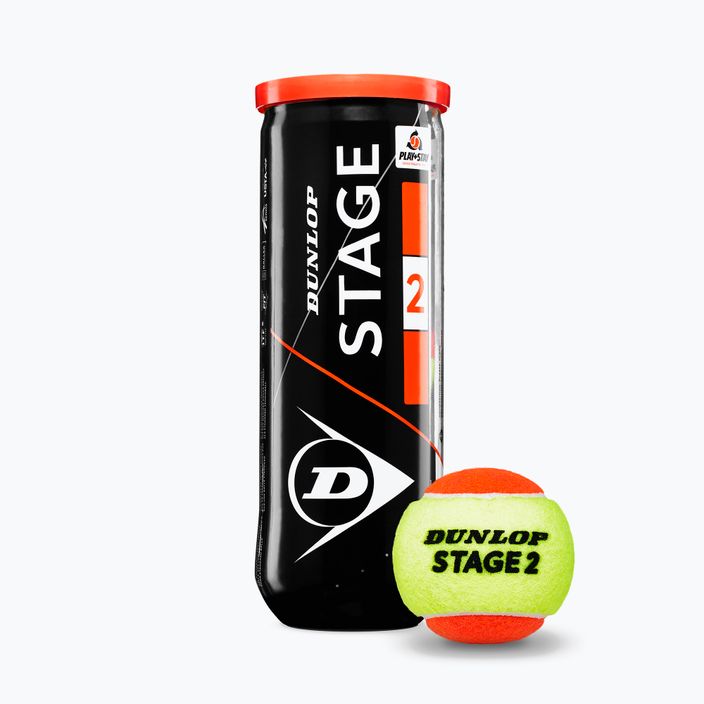 Тенісні м'ячі дитячі Dunlop Stage 2 3 шт. помаранчево-жовті 601339