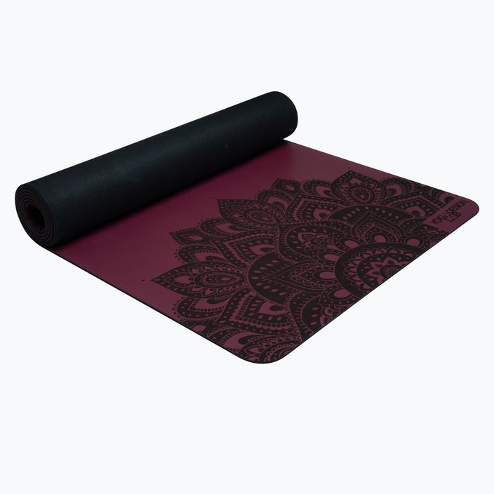Килимок для йоги  Yoga Design Lab Infinity Yoga 5 мм фіолетовий Mandala Burgundy 7