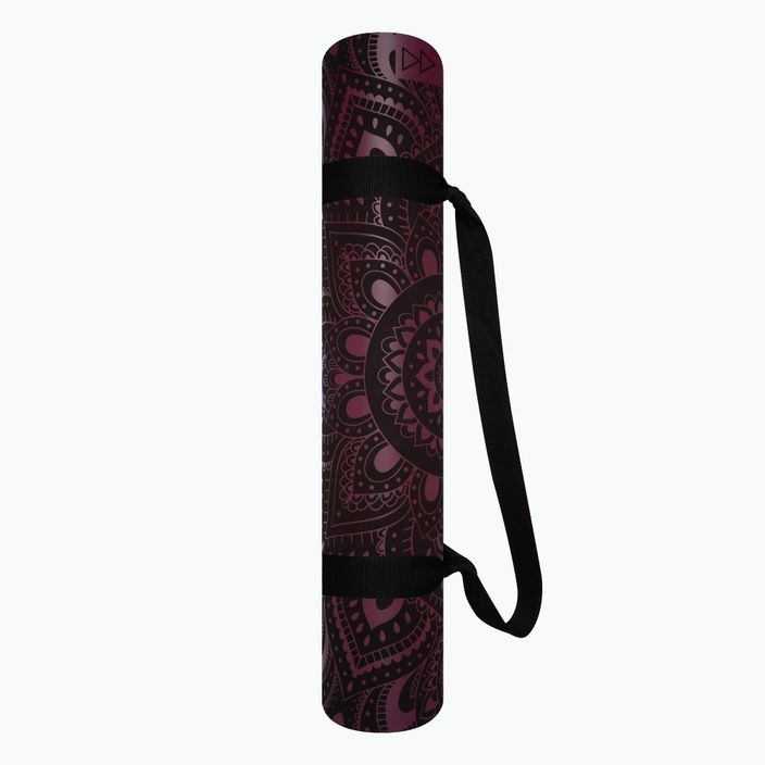 Килимок для йоги  Yoga Design Lab Infinity Yoga 5 мм фіолетовий Mandala Burgundy 9