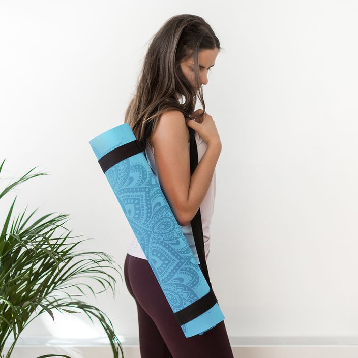 Килимок для йоги  Yoga Design Lab Flow Pure 6 мм синій Mandala Aqua 9