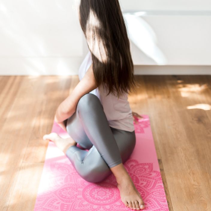 Килимок для йоги  Yoga Design Lab Flow Pure 6 мм рожевий Mandala Rose 5