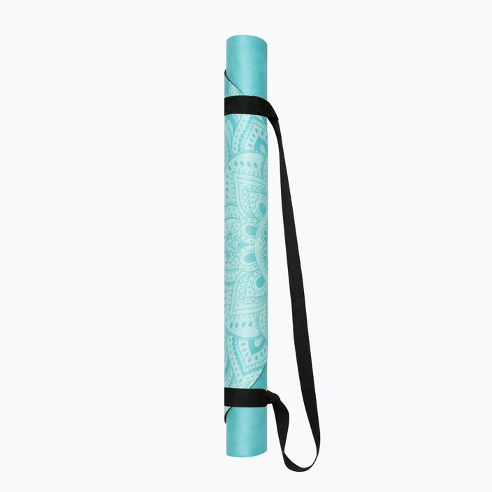 Килимок для йоги  Yoga Design Lab Curve 3,5 мм бірюзовий Mandala Turquoise 10