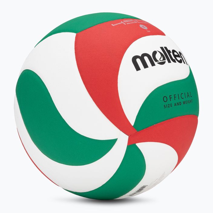 М'яч для волейболу Molten V4M4500-4 white/green/red розмір 4 2