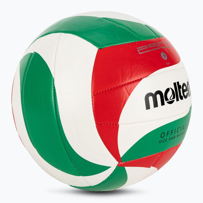 М'яч для волейболу Molten V5M2500-5 white/green/red розмір 5 2
