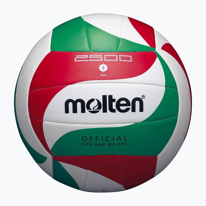 М'яч для волейболу Molten V5M2500-5 white/green/red розмір 5 4