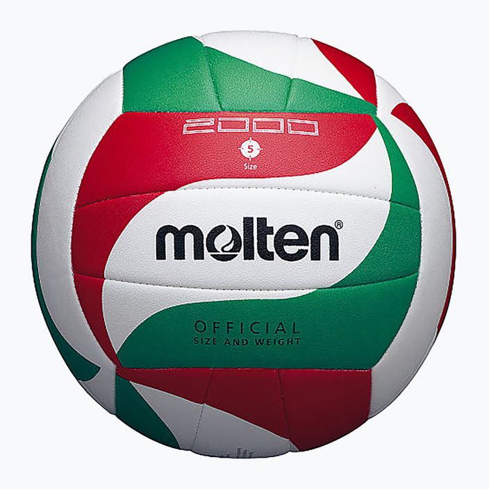 М'яч для волейболу Molten V5M2000-5 white/green/red розмір 5 4