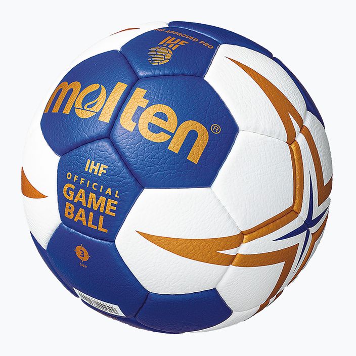 М'яч для гандболу Molten H3X5001-BW IHF blue/white розмір 3 3
