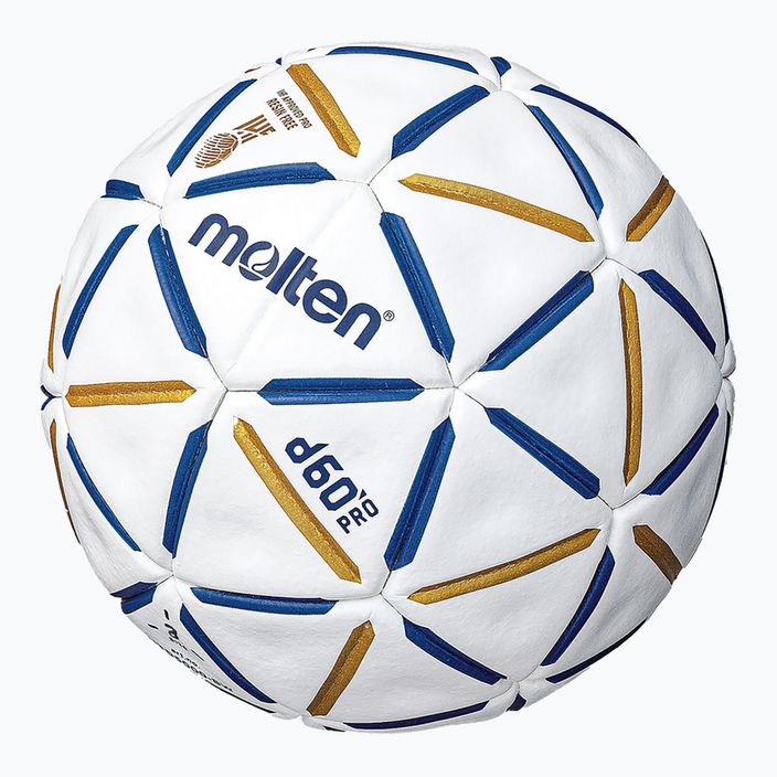 М'яч для гандболу Molten H3D5000-BW d60 PRO IHF-2 blue/white розмір 2 2