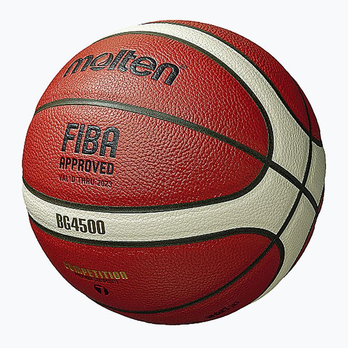 М'яч для баскетболу Molten B7G4500 FIBA orange/ivory розмір 7 6