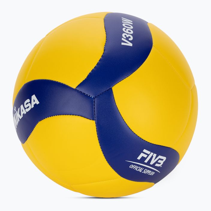 М'яч волейбольний Mikasa V360W жовтий/синій розмір 5 2