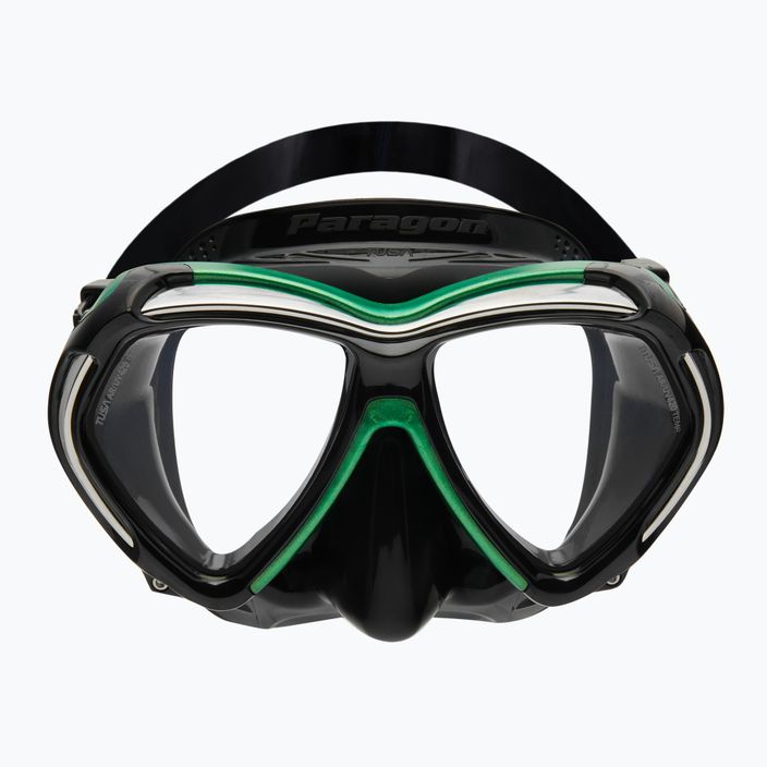 Маска для дайвінгу / підводного плавання TUSA Paragon Mask чорно-зелена M-2001 2