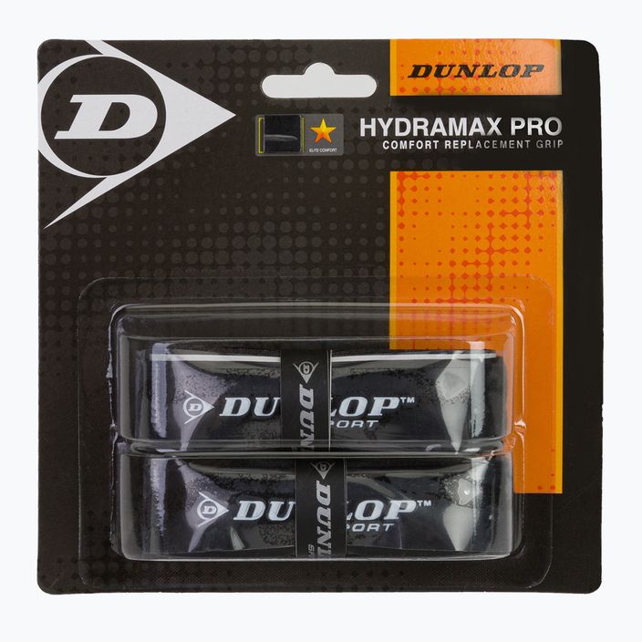 Обгортки для ракеток для сквошу Dunlop Hydramax Pro 2 шт. чорні 613252