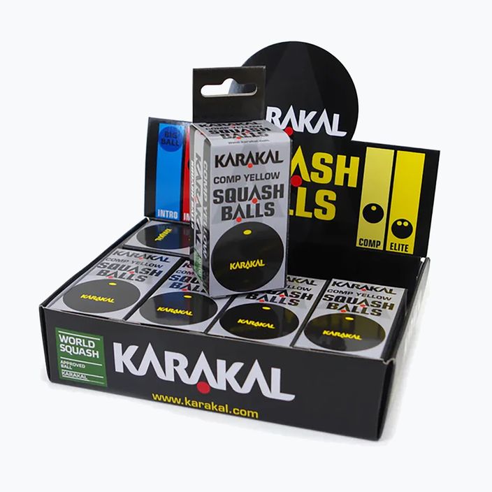 М'ячі для сквошу Karakal Comp Yellow Dot 12 шт. black 2