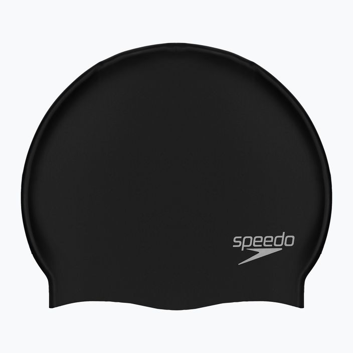 Шапочка для плавання Speedo Plain Flat Silicone чорна 8-709910001