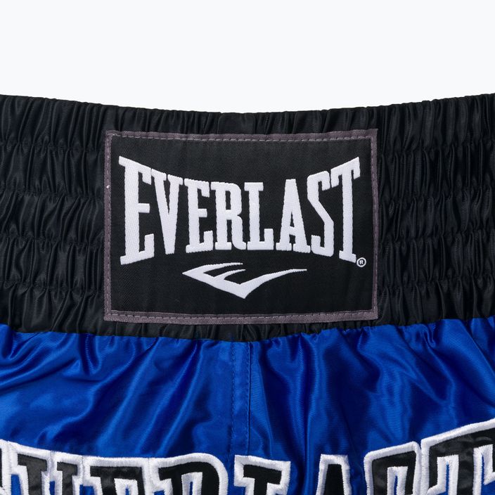 Шорти для тренувань чоловічі Everlast Muay Thai блакитно-чорні EMT6 3