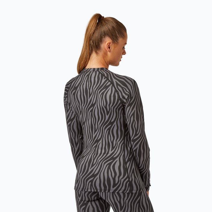 Лонгслів термоактивний жіночий Surfanic Cozy Limited Edition Crew Neck black zebra 3