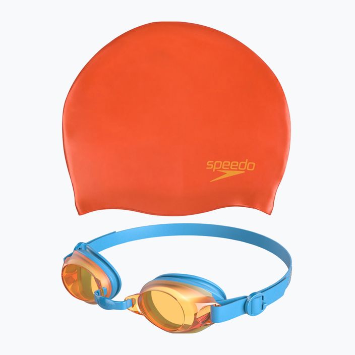Набір для плавання дитячий Speedo Jet V2 Czepek + Okulary fluo orange/pink assorted 8