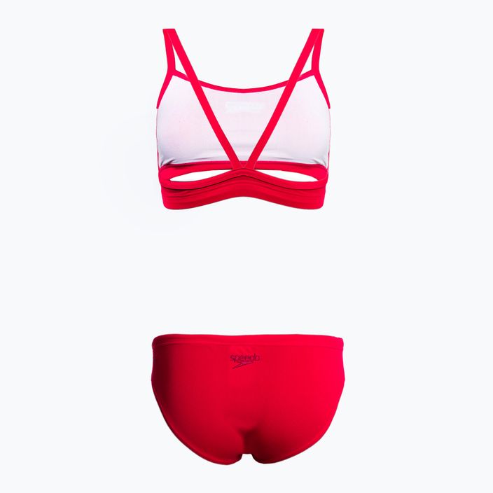 Купальник роздільний жіночий Speedo Essential Endurance+ Thinstrap Bikini червоний 126736446 2