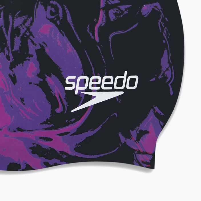 Шапочка для плавання Speedo Long Hair Printed чорно-фіолетова 68-11306 6
